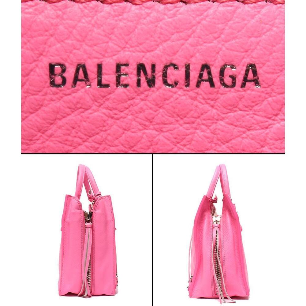 Balenciaga pink neon calfskin shocking handbag leather Paper shoulder Fits - Picture 4 of 6